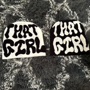 Black & White 'That Girl' Beanies